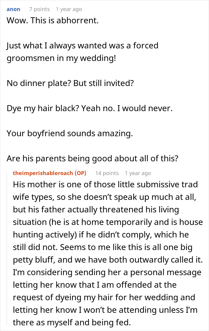 Ginger Woman Stunned After BF’s Sis Wants Her To Dye Her Hair Black For The Wedding, Says No Way Ginger Woman Stunned After BF’s Sis Wants Her To Dye Her Hair Black For The Wedding, Says No Way