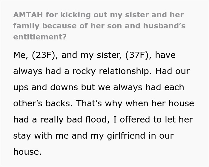 “Boys Will Be Boys”: Woman Doesn’t Stop Hubby Or Son’s Entitled Behavior, Sis Kicks Them Out “Boys Will Be Boys”: Woman Doesn’t Stop Hubby Or Son’s Entitled Behavior, Sis Kicks Them Out