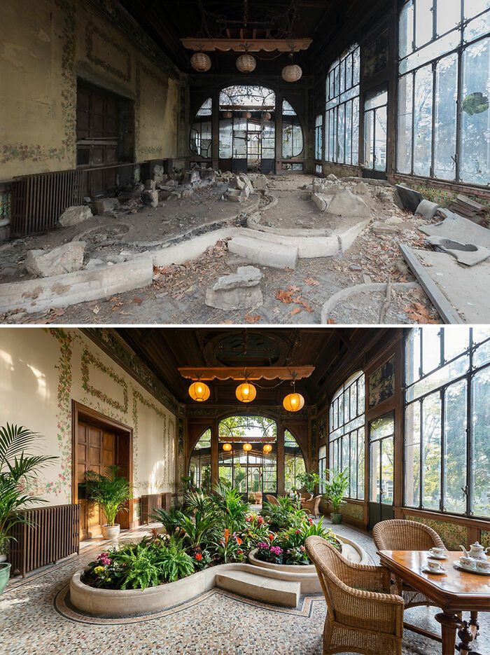 I Photograph Abandoned Places And Used AI To Show What They Looked Like Before Decay (20 Pics) I Photograph Abandoned Places And Used AI To Show What They Looked Like Before Decay (20 Pics)