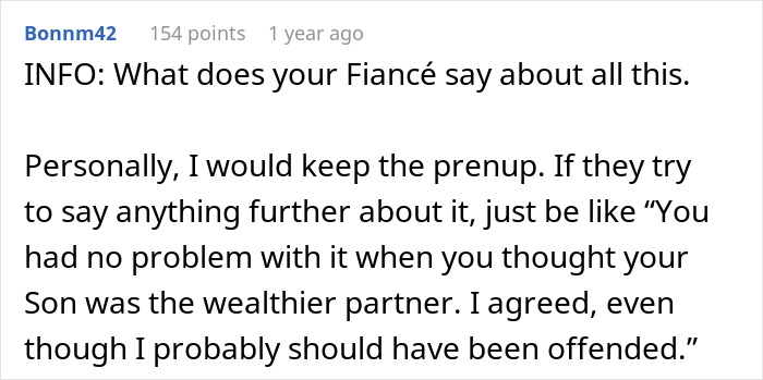 Future In-Laws Demand Woman Sign A Prenup, Backtrack After They Get A Whiff Of Her Wealthy Fam Future In-Laws Demand Woman Sign A Prenup, Backtrack After They Get A Whiff Of Her Wealthy Fam