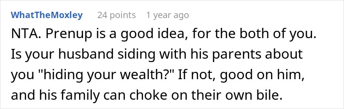 Future In-Laws Demand Woman Sign A Prenup, Backtrack After They Get A Whiff Of Her Wealthy Fam Future In-Laws Demand Woman Sign A Prenup, Backtrack After They Get A Whiff Of Her Wealthy Fam