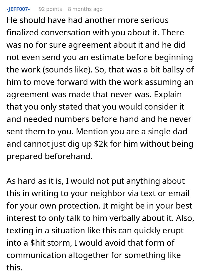 Man Refuses To Cough Up $2000 After Neighbor Replaces His Rotten Fence Without Any Agreement Man Refuses To Cough Up $2000 After Neighbor Replaces His Rotten Fence Without Any Agreement