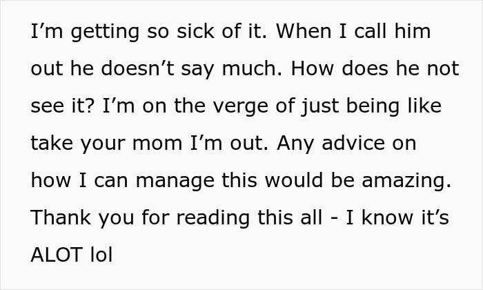 “Used Their Jesus Card”: Husband Won’t Stand Up To His Mother, Wife Is Considering Walking Away “Used Their Jesus Card”: Husband Won’t Stand Up To His Mother, Wife Is Considering Walking Away
