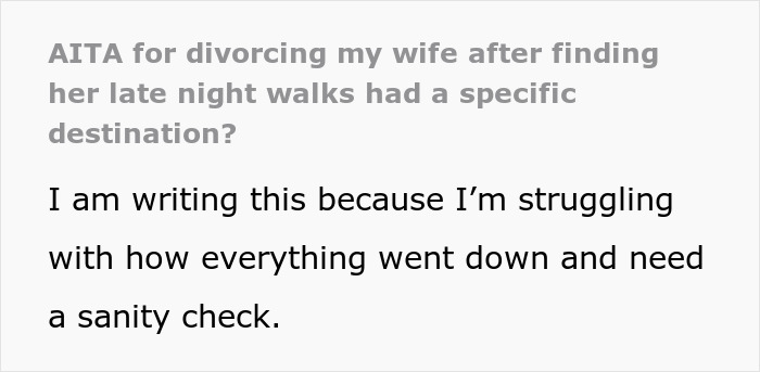 Man Ends 16-Year Marriage After Tracking Wife’s Phone And Seeing Where She Went On Night “Walks” Man Ends 16-Year Marriage After Tracking Wife’s Phone And Seeing Where She Went On Night “Walks”