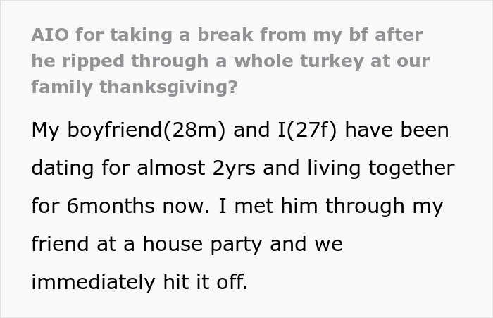 Guy Can’t Control His Hunger, GF Red With Embarrassment In Front Of Fam As He Rips Through A Turkey Guy Can’t Control His Hunger, GF Red With Embarrassment In Front Of Fam As He Rips Through A Turkey
