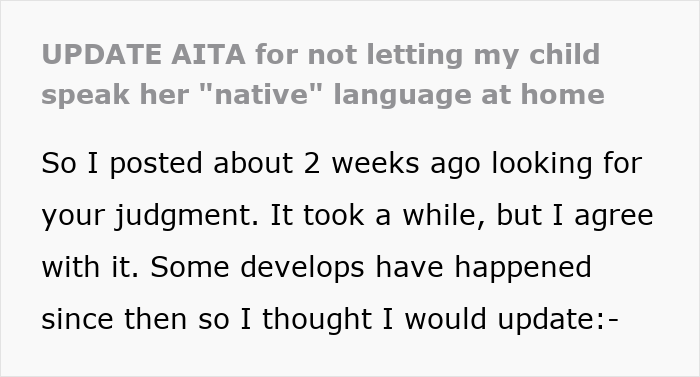 Dad Calls Mom’s Native Language ‘Pointless,’ Bans Daughter From Using It, Gets Reality Check Fast Dad Calls Mom’s Native Language ‘Pointless,’ Bans Daughter From Using It, Gets Reality Check Fast