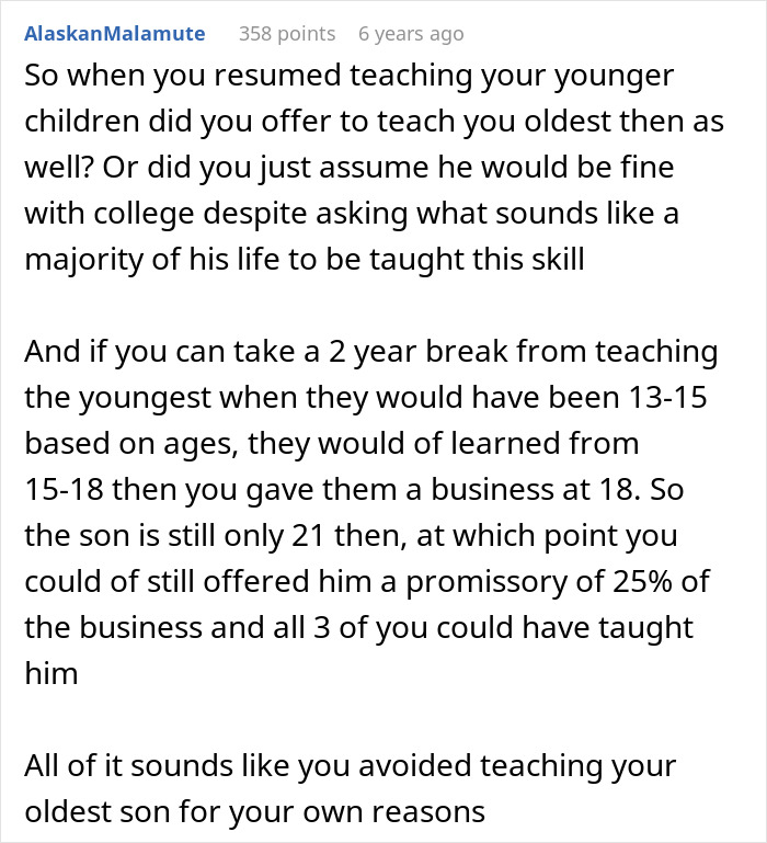 Man Upset As Dad Didn’t Pass On His Craft Skills To Him, While Half-Bros Start A Business With It Man Upset As Dad Didn’t Pass On His Craft Skills To Him, While Half-Bros Start A Business With It
