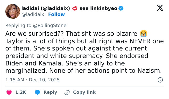 Taylor Swift Targeted By Fake Conspiracy Claiming She Uses Coded White-Nationalist Messages Taylor Swift Targeted By Fake Conspiracy Claiming She Uses Coded White-Nationalist Messages