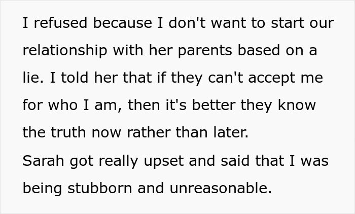 Man Wonders If His Relationship Is Doomed After His GF Pressures Him To Lie About His Career Man Wonders If His Relationship Is Doomed After His GF Pressures Him To Lie About His Career