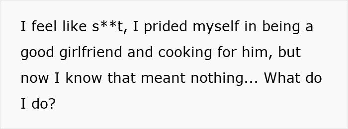 Woman Gets Up At Dawn To Make Lunches For Toxic BF, He Lies About Eating Them For 1.5 Years Woman Gets Up At Dawn To Make Lunches For Toxic BF, He Lies About Eating Them For 1.5 Years