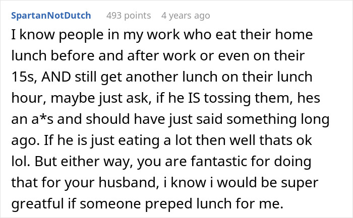 Woman Gets Up At Dawn To Make Lunches For Toxic BF, He Lies About Eating Them For 1.5 Years Woman Gets Up At Dawn To Make Lunches For Toxic BF, He Lies About Eating Them For 1.5 Years