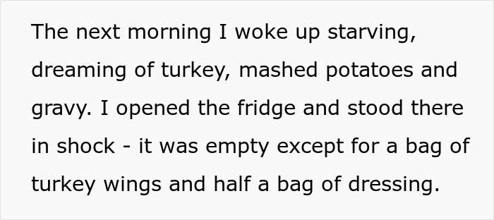 &#8220;I Stood There In Shock&#8221;: Thanksgiving Host Left With Empty Fridge When Family Clears Leftovers
