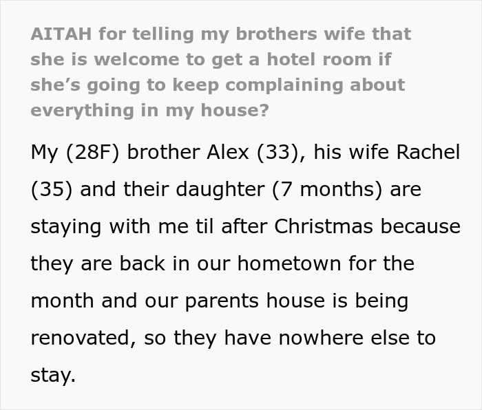 Woman Welcomes Brother’s Family For A Month, His Wife Won’t Stop Complaining Woman Welcomes Brother’s Family For A Month, His Wife Won’t Stop Complaining