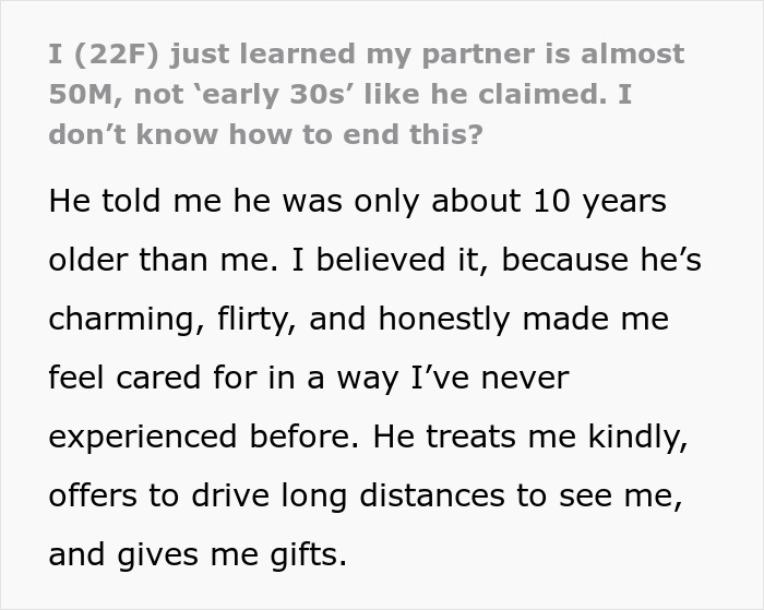 50YO Guy Lies To 22YO GF That He’s In His Early 30s, She Ends Things After Truth Comes Out 50YO Guy Lies To 22YO GF That He’s In His Early 30s, She Ends Things After Truth Comes Out
