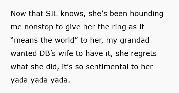 Woman Pawns Family Heirloom Ring, Livid After SIL Buys It Back, Demands She Return It