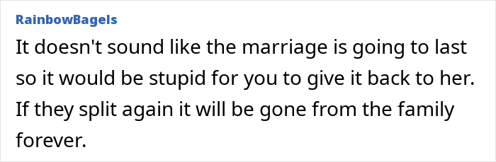 Woman Pawns Family Heirloom Ring, Livid After SIL Buys It Back, Demands She Return It