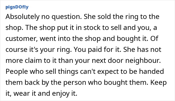 Woman Pawns Family Heirloom Ring, Livid After SIL Buys It Back, Demands She Return It