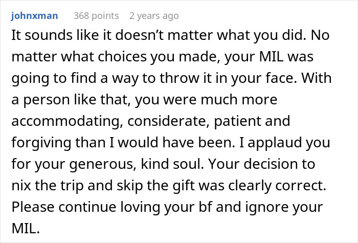 Woman Upset Son’s Partner Came Without A Gift After She Asked Him Not To Get Her Any More “Tacky Little Trinkets” Woman Upset Son’s Partner Came Without A Gift After She Asked Him Not To Get Her Any More “Tacky Little Trinkets”