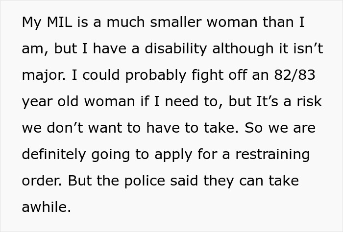 After 29 Years Of Marriage Woman Finally Takes Out A Restraining Order Against MIL After 29 Years Of Marriage Woman Finally Takes Out A Restraining Order Against MIL