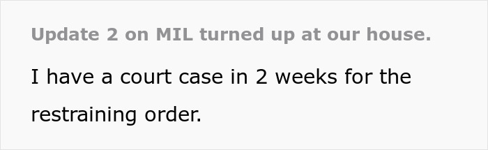 After 29 Years Of Marriage Woman Finally Takes Out A Restraining Order Against MIL After 29 Years Of Marriage Woman Finally Takes Out A Restraining Order Against MIL