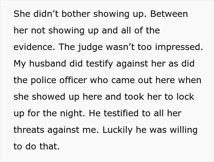 After 29 Years Of Marriage Woman Finally Takes Out A Restraining Order Against MIL After 29 Years Of Marriage Woman Finally Takes Out A Restraining Order Against MIL