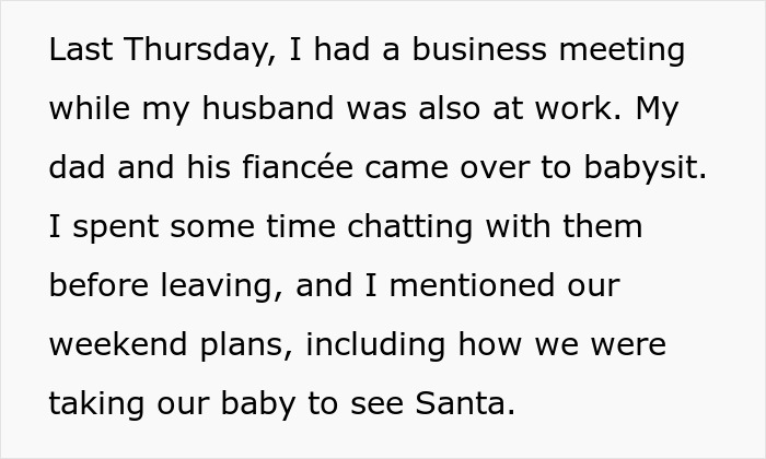 Step-Grandma Sneaks Baby To Santa While Watching Him, Loses Babysitting Privileges Forever