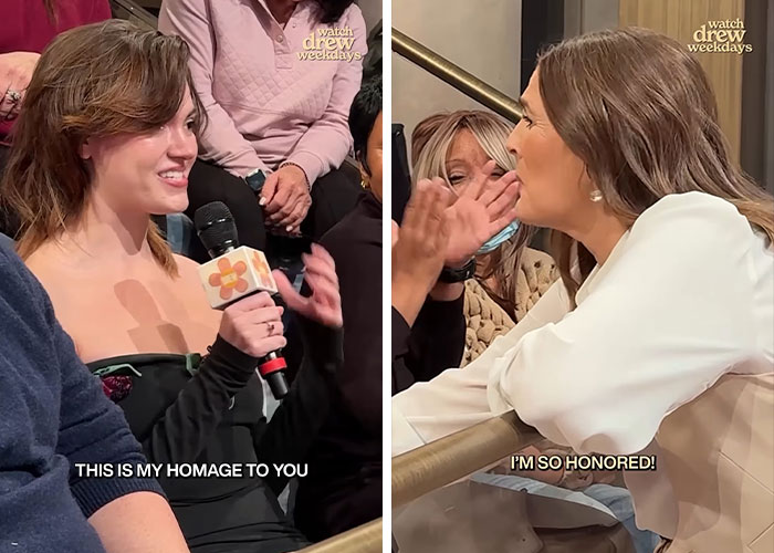 Fan Recreates Drew Barrymore’s Iconic 1989 Oscars Dress For Her Show And Her Reaction Goes Viral Fan Recreates Drew Barrymore’s Iconic 1989 Oscars Dress For Her Show And Her Reaction Goes Viral