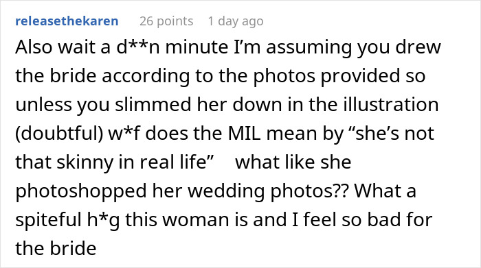 MIL’s Plan To Make Bride Look Ugly In Wedding Illustration Backfires When Artist Catches On MIL’s Plan To Make Bride Look Ugly In Wedding Illustration Backfires When Artist Catches On