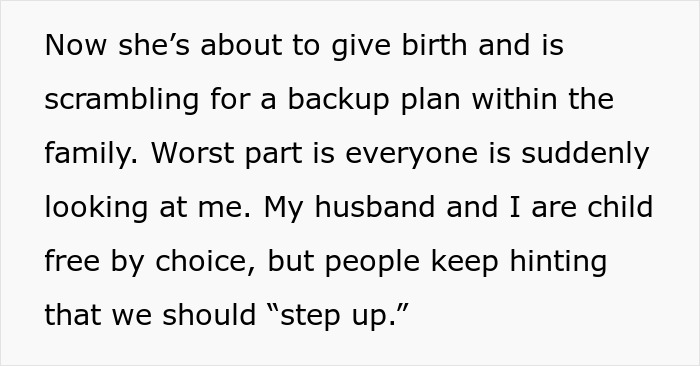 Childfree Woman Refuses To Take Responsibility For Her Sister’s New Baby She Told Her Not To Have Childfree Woman Refuses To Take Responsibility For Her Sister’s New Baby She Told Her Not To Have
