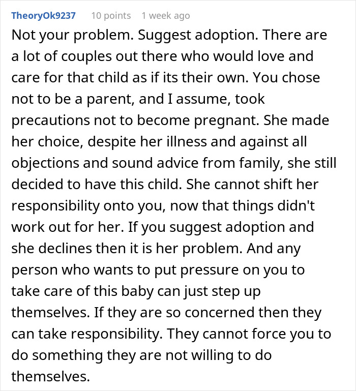 Childfree Woman Refuses To Take Responsibility For Her Sister’s New Baby She Told Her Not To Have Childfree Woman Refuses To Take Responsibility For Her Sister’s New Baby She Told Her Not To Have