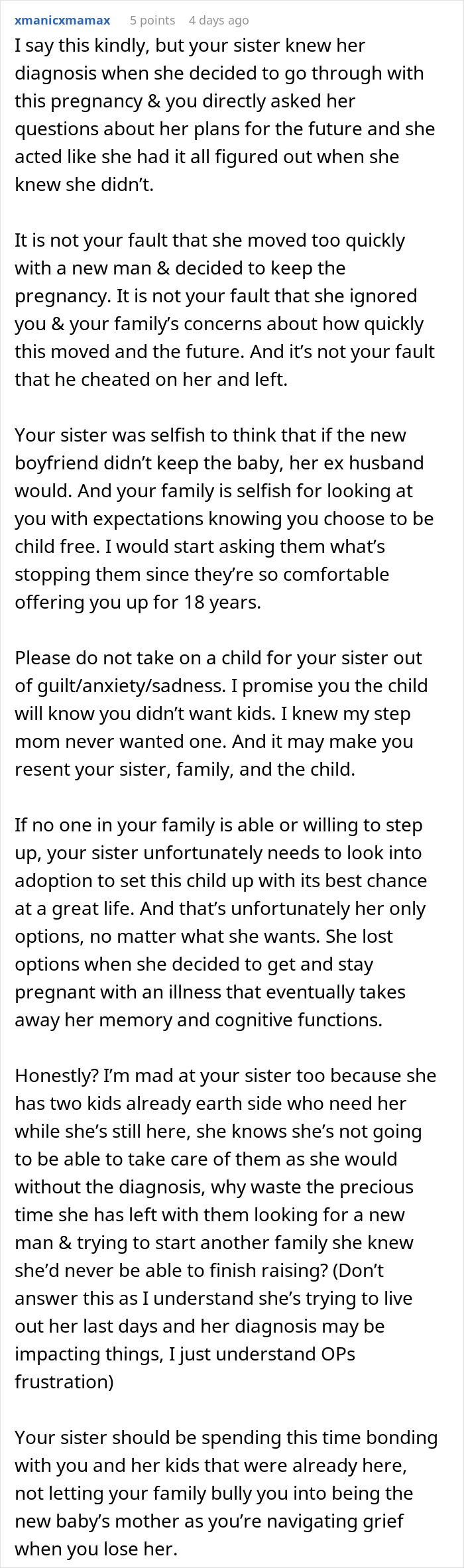 Childfree Woman Refuses To Take Responsibility For Her Sister’s New Baby She Told Her Not To Have Childfree Woman Refuses To Take Responsibility For Her Sister’s New Baby She Told Her Not To Have