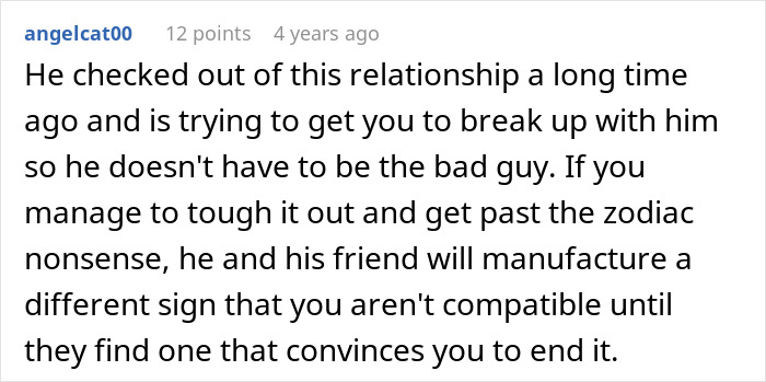 Woman Dumps BF For Cheating On Her With Astrology-Obsessed Friend, He Blames It On Her Being A Cancer Woman Dumps BF For Cheating On Her With Astrology-Obsessed Friend, He Blames It On Her Being A Cancer