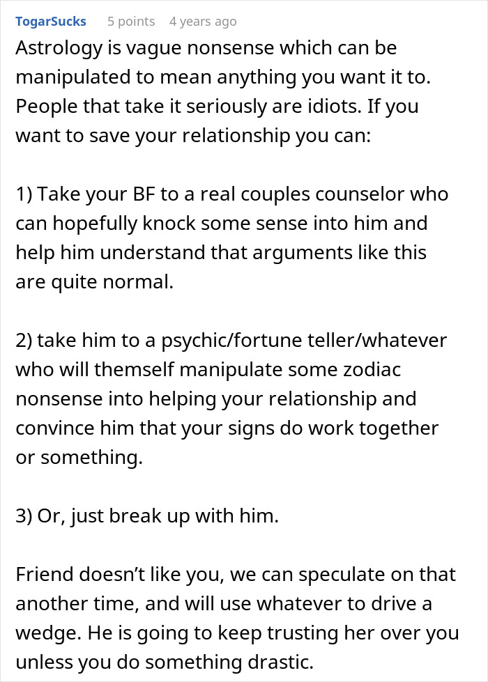 Woman Dumps BF For Cheating On Her With Astrology-Obsessed Friend, He Blames It On Her Being A Cancer Woman Dumps BF For Cheating On Her With Astrology-Obsessed Friend, He Blames It On Her Being A Cancer