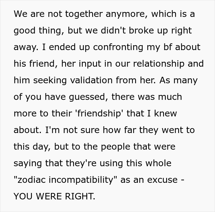 Woman Dumps BF For Cheating On Her With Astrology-Obsessed Friend, He Blames It On Her Being A Cancer Woman Dumps BF For Cheating On Her With Astrology-Obsessed Friend, He Blames It On Her Being A Cancer