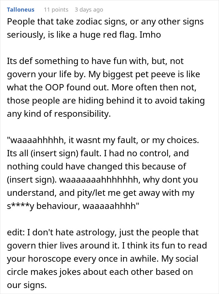 Woman Dumps BF For Cheating On Her With Astrology-Obsessed Friend, He Blames It On Her Being A Cancer Woman Dumps BF For Cheating On Her With Astrology-Obsessed Friend, He Blames It On Her Being A Cancer