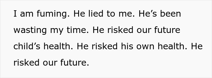 “He Risked Our Future Child’s Health”: Woman Blows Up At Husband After Exposing His Lie “He Risked Our Future Child’s Health”: Woman Blows Up At Husband After Exposing His Lie