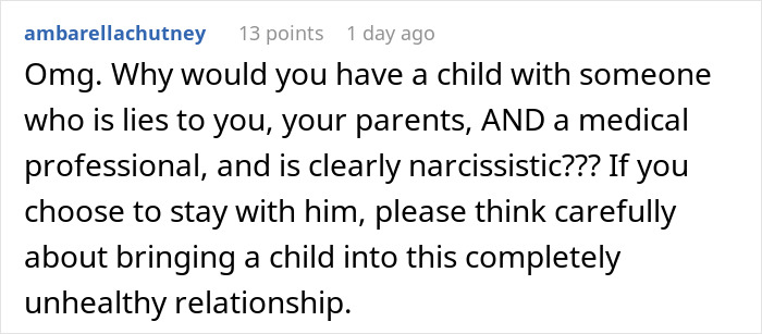 “He Risked Our Future Child’s Health”: Woman Blows Up At Husband After Exposing His Lie “He Risked Our Future Child’s Health”: Woman Blows Up At Husband After Exposing His Lie