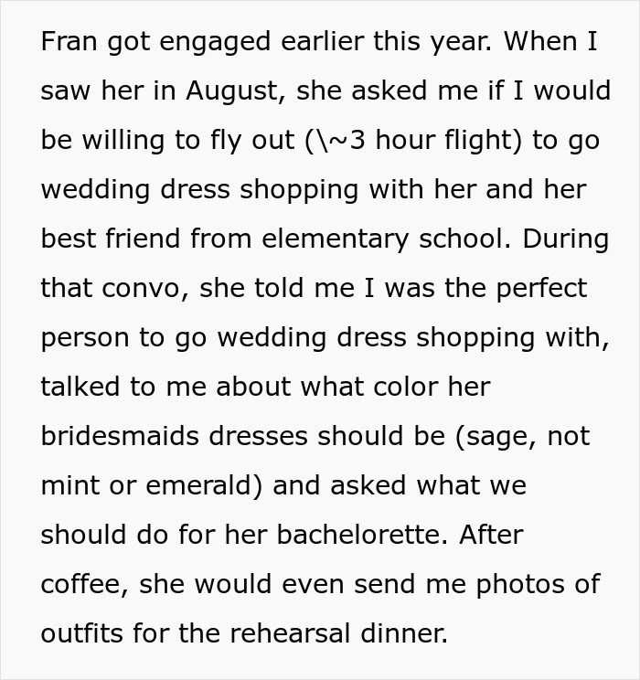 “Spend The Night And Morning Crying”: Wedding Dress Shopping Trip Turns Into A Painful Friendship Wake-Up Call “Spend The Night And Morning Crying”: Wedding Dress Shopping Trip Turns Into A Painful Friendship Wake-Up Call