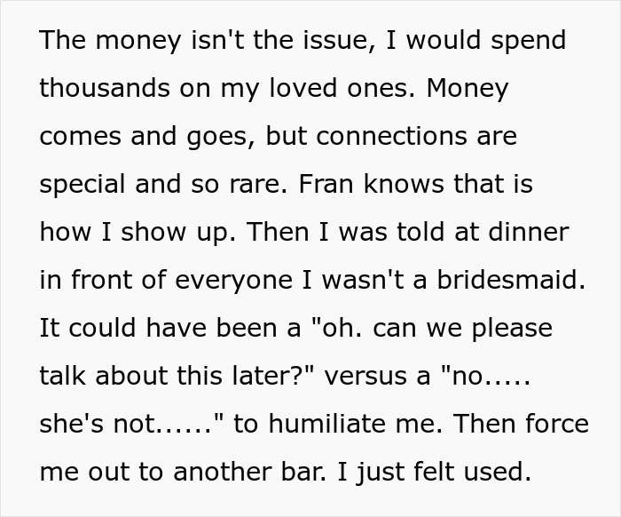 “Spend The Night And Morning Crying”: Wedding Dress Shopping Trip Turns Into A Painful Friendship Wake-Up Call “Spend The Night And Morning Crying”: Wedding Dress Shopping Trip Turns Into A Painful Friendship Wake-Up Call