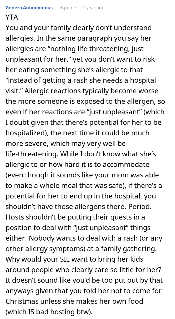 &ldquo;Threatened To Pull The Grandkids Away&rdquo;: Woman Expects Family To Cater To Her Allergies, Gets A Reality Check
