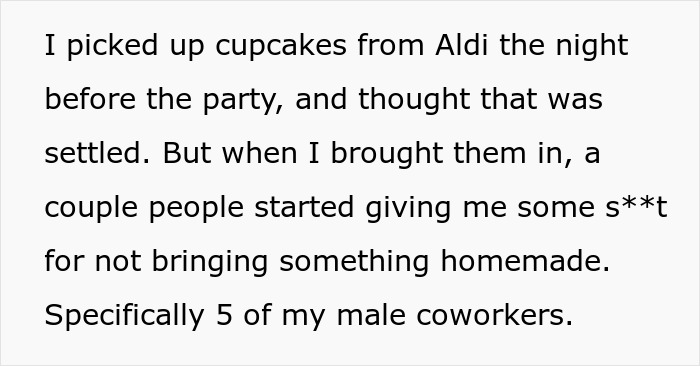 Woman Goes Off On Males Colleagues For Expecting From Her A Homemade Dessert At Potluck Woman Goes Off On Males Colleagues For Expecting From Her A Homemade Dessert At Potluck