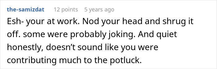 Woman Goes Off On Males Colleagues For Expecting From Her A Homemade Dessert At Potluck Woman Goes Off On Males Colleagues For Expecting From Her A Homemade Dessert At Potluck