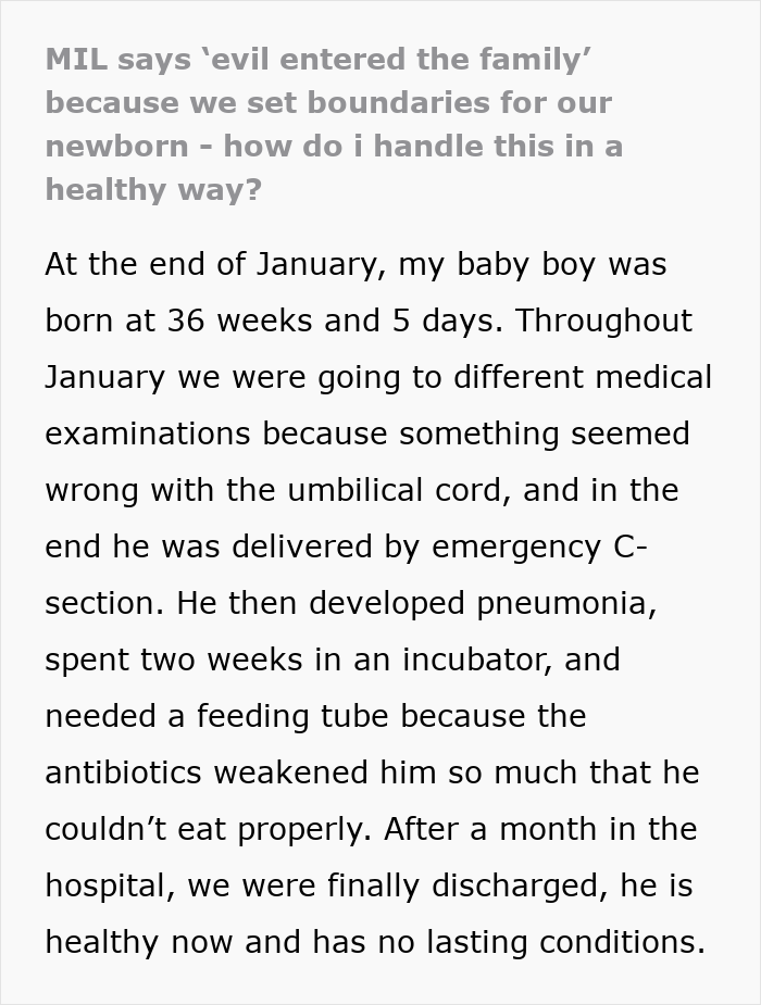 MIL Declares &ldquo;Evil Has Moved Into This Family&rdquo; When DIL Gives Premature Birth, Refuses To Believe It