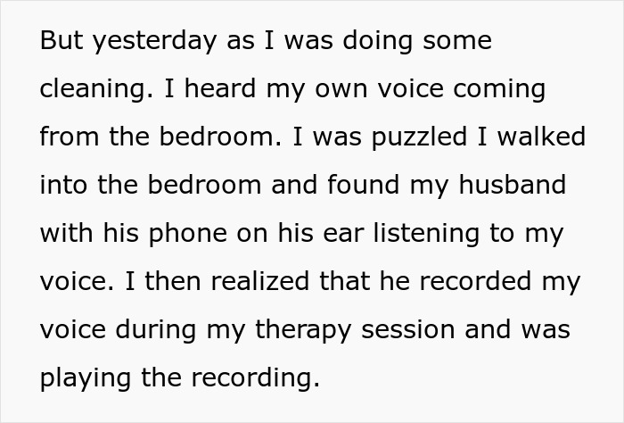 Guy Records Wife&rsquo;s Private Therapy Sessions &ldquo;Out Of Concern,&rdquo; Shocked She&rsquo;s Furious About It