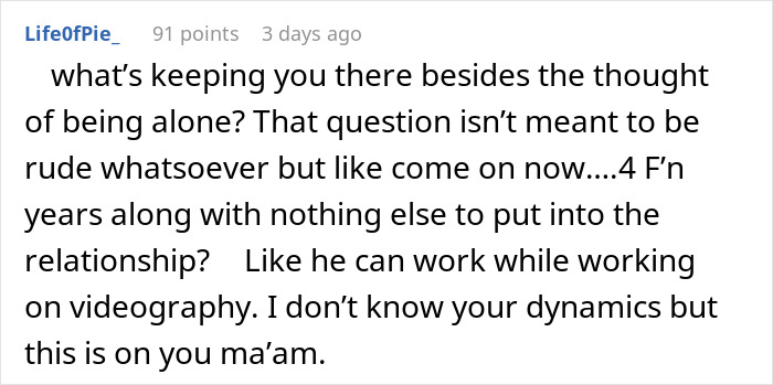 Guy Quits Job To Start Business, After 4 Years And Barely Any Income, Wife Is Done Being Breadwinner