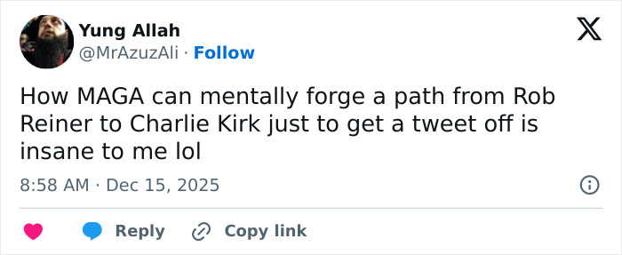 People Call Out MAGA Hypocrisy As Rob Reiner’s Slaying Compared To Charlie Kirk People Call Out MAGA Hypocrisy As Rob Reiner’s Slaying Compared To Charlie Kirk