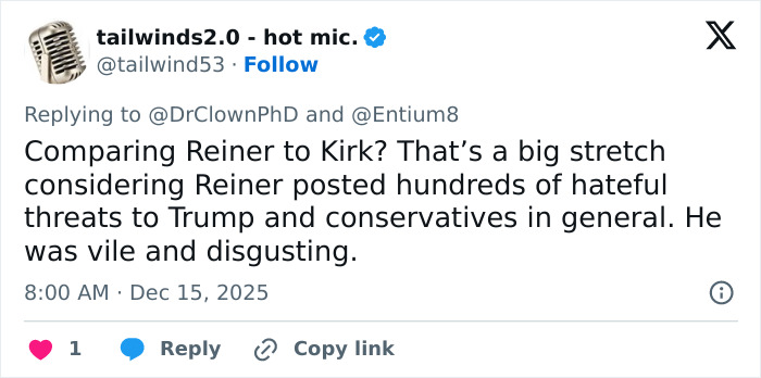 People Call Out MAGA Hypocrisy As Rob Reiner’s Slaying Compared To Charlie Kirk People Call Out MAGA Hypocrisy As Rob Reiner’s Slaying Compared To Charlie Kirk