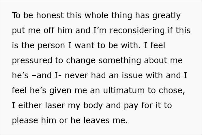 &ldquo;It Disgusts Him To Look At It&rdquo;: BF Demands GF Laser Off All Body Hair, Gets Destroyed Online