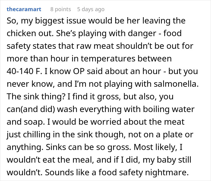 “I Didn’t Want Her Getting Sick”: Woman Loses Appetite After Seeing How Her MIL Prepares Chicken “I Didn’t Want Her Getting Sick”: Woman Loses Appetite After Seeing How Her MIL Prepares Chicken