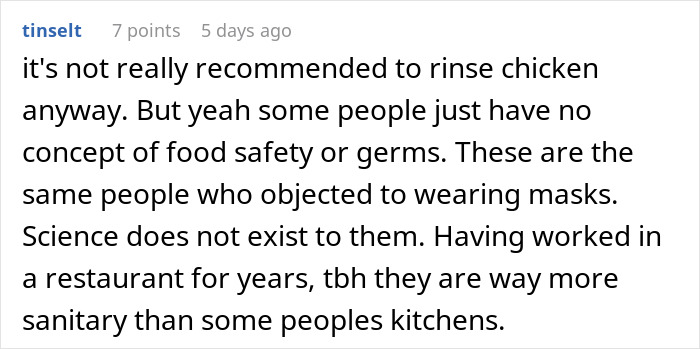 “I Didn’t Want Her Getting Sick”: Woman Loses Appetite After Seeing How Her MIL Prepares Chicken “I Didn’t Want Her Getting Sick”: Woman Loses Appetite After Seeing How Her MIL Prepares Chicken